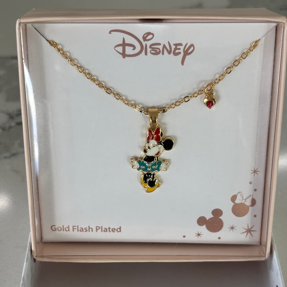 Disney Minnie Mouse Gold Plated Necklace